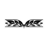 Elegant Leafy Border Element For Invitations Logos vector