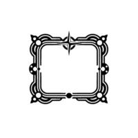 Art Deco Compass Frame, Decorative Border, Isolated on White vector