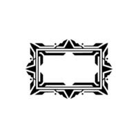 Geometric Frame Modern Minimalist on Cream Background vector