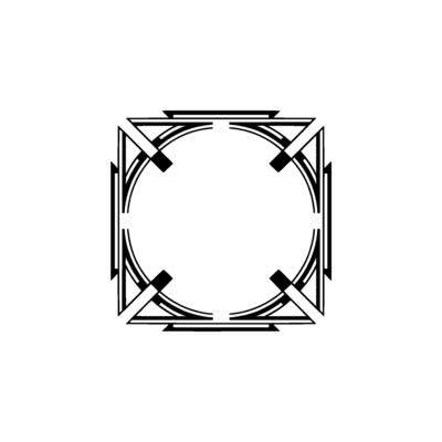Art Deco Frame, Geometric Black White , Decorative Element