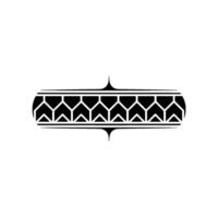Minimalist Geometric Ornament Black and White Abstract Decorative Element vector