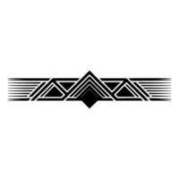 Geometric Art Deco Pattern, Symmetrical Black and White vector