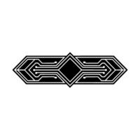 Abstract Circuit Board Element in Retro Style vector