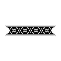 Geometric Diamond Patterned Decorative Border, Illustration vector