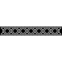 Geometric Black and White Patterned Border on White Background vector