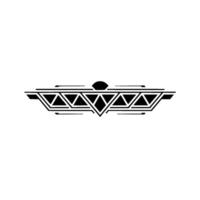 Geometric Art Deco Banner Abstract Black White Ornament on White Background vector