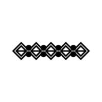 Geometric Black Border Pattern on White, Modern Element vector