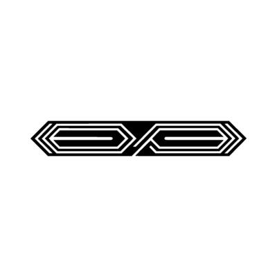 Minimalist Geometric Black White Pattern on Gray Background