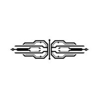 Futuristic Circuit Element Symmetry Minimalism vector
