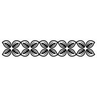 Modern Black White Leaf Border , Geometric Pattern vector
