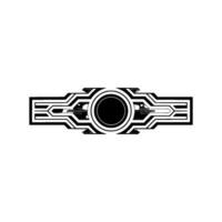 Abstract Geometric Emblem on White Decoinspired Element vector