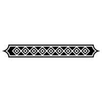 Geometric Black and White Decorative Border Element Minimalist vector