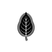 Minimalist Leaf Black and White on Neutral Background vector