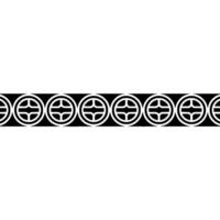 Geometric Circle Pattern Border on White, Element vector