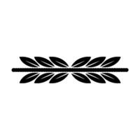 Decorative Foliage and Rope Ornament on White Background vector