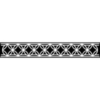 Geometric Decorative Border Pattern Black White, Minimalist vector