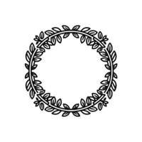Elegant Laurel Wreath Frame on Textured Background vector