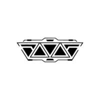 Futuristic Geometric with Glowing Elements on White Background vector