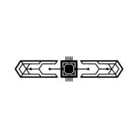Geometric Tech Abstract Circuit Element vector