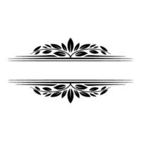 Elegant Botanical Divider with Space For Text vector
