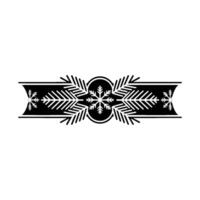 Elegant Minimalist Christmas Banner with Snowflakes Fir Branches vector