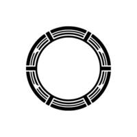 Geometric Circle Minimalist Black and White Illustration vector