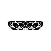 Black Floral Border, Minimalist , Modern Decor, Illustration vector