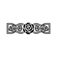 Elegant Rose Border Ornament in Minimalist Style vector