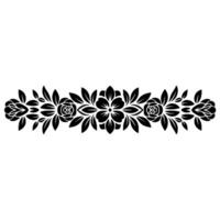 Elegant Floral Border Illustration Decorative Element vector