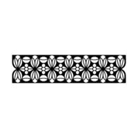 Geometric Floral Border, Laser Cut , Minimalist, Decorative Element vector