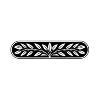 Elegant Botanical Scroll Minimalist Black and White vector