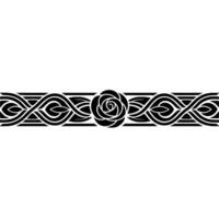 Elegant Rose Ornament Border, Minimalist Floral vector