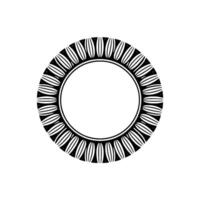 Decorative Black White Circular Frame Minimalist Element vector