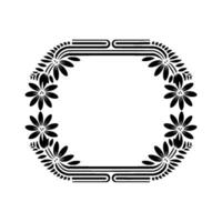 Elegant Floral Frame , Black and White, Ornamental vector