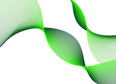 Abstract Green Gradient Background with Soft Wavy Lines vector