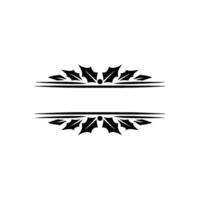 Elegant Black Holly Frame on Gradiant Background vector