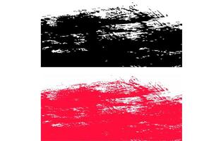 Rough Texture Brush Strokes in Red and Black for Graphic Design vector