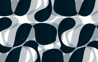 Abstract composition of overlapping organic shapes in dark blue tones vector