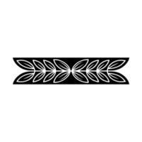 Black and White Floral Border Element, Modern Minimalist vector