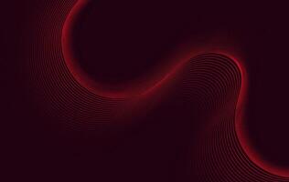 Dark Red Abstract Wavy Lines Background with Smooth Flow vector