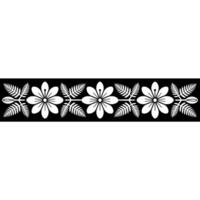 Elegant Floral Border in White and Black vector