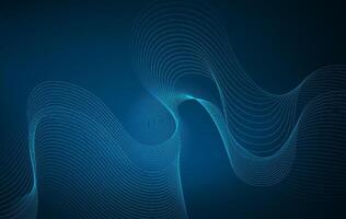 Elegant Smooth Blue Stripes Forming Flowing Waves Pattern vector
