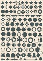 Abstract Geometric Silhouette Art - Modern Shape Collection vector