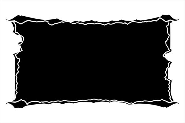 Distressed Edges Rectangle Frame with Ripped Torn Border Illustration for Vintage Style Design