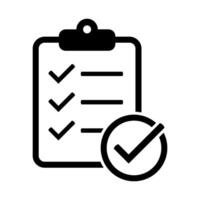Clipboard icon. Clipboard with check mark icon. Checklist sign. vector