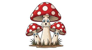 The Wonderful World of Fungi A Colorful Exploration of Mushroom Varieties and Habitats vector