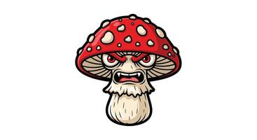 The Angry Mushroom An Animated Fantasy World Digital Art Character Design Idea vector