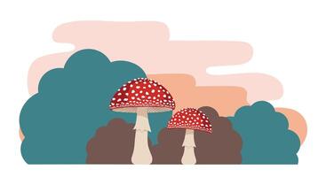 Exploring the Enchanting World of Fungi A Deep Dive into the Wonders of Mushrooms vector