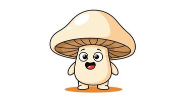 A Happy Little Mushroom Character Illustration For Children's Book And Digital Art vector