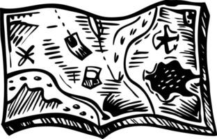 A vintage style illustration representing hunting map vector